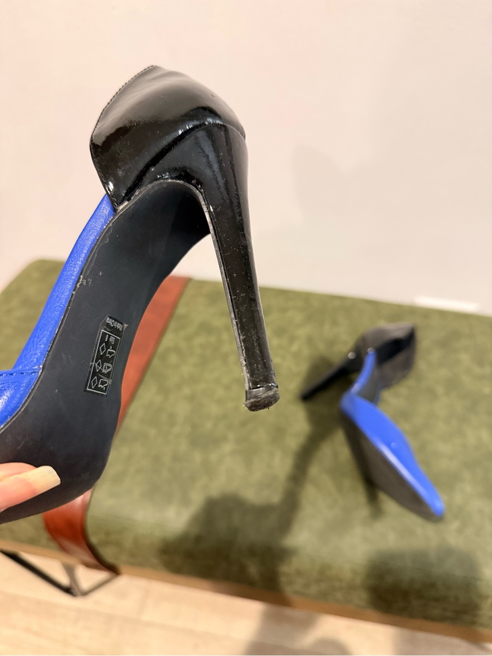 Michael Antonio Electric Blue Pointed D'Orsay Pumps - Picture 6 of 11